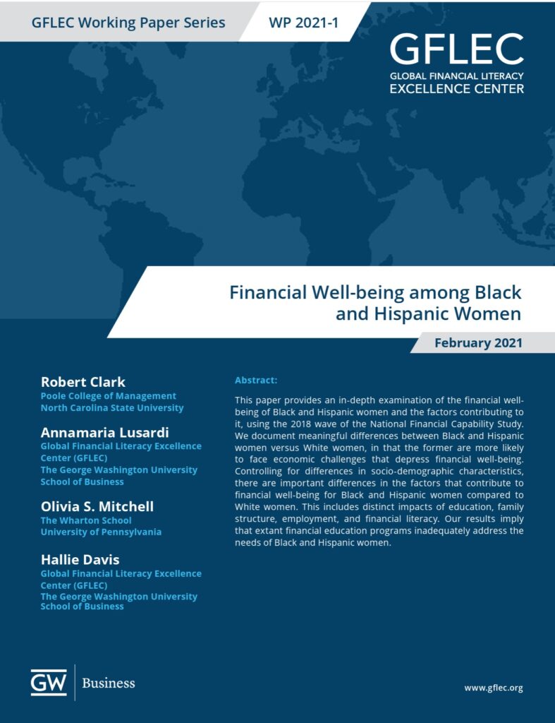 Research paper,  "Financial Well-being among Black and Hispanic Women?